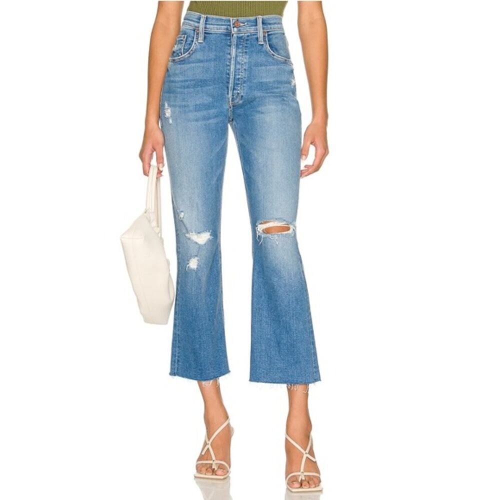 MOTHER The Tripper Ankle Fray Jeans in Play Like A Pirate